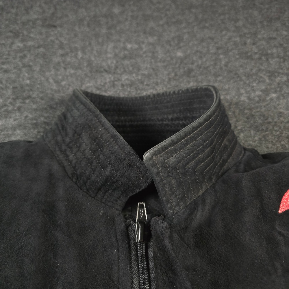 Augustina Taos Suede Leather Jacket Bird Snakeskin Southwest Black Women's L - Picture 11 of 15